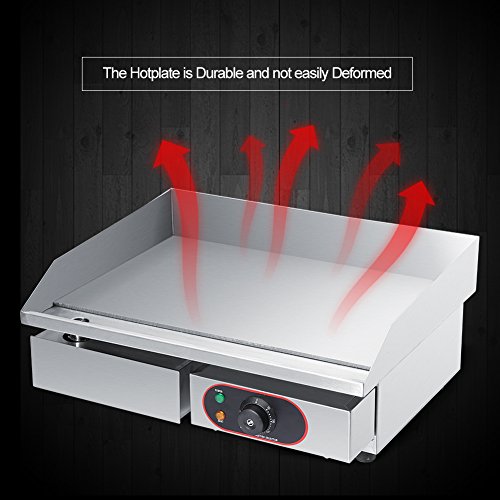 AYNEFY - Plancha eléctrica de acero inoxidable, placa de calefacción para aparatos comerciales de 220 ~ 240 V, enchufe europeo AYNEFY - Plancha eléctrica de acero inoxidable, placa de calefacción para aparatos comerciales de 220 ~ 240 V, enchufe europeo