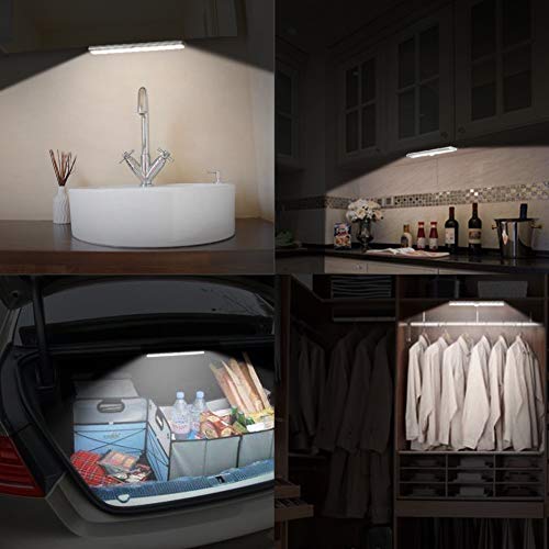 AYUTOY Luces LED Armario con Sensor Movimiento, Lamparas Led a Pilas, Luz Nocturna con Barras Led, Iluminacion Luz sin cables Portatil para Habitacion, Pasillo, Escalera, Cocina