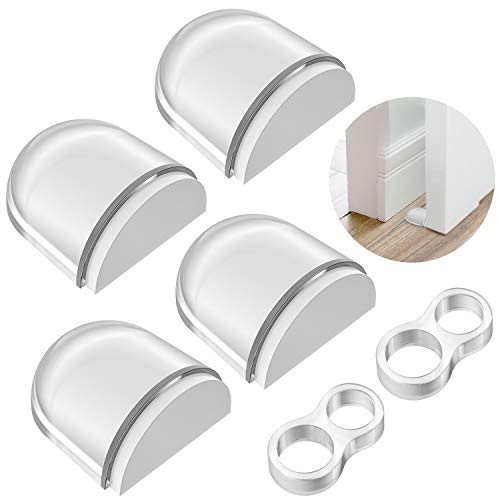 Aywne Tope para Puertas, Transparente Topes Puertas Adhesivo, Tope para la Puerta Autoadhesivo, Tope de Puerta para Suelo Decorativo, Protección de Pared y Muebles, 6pcs