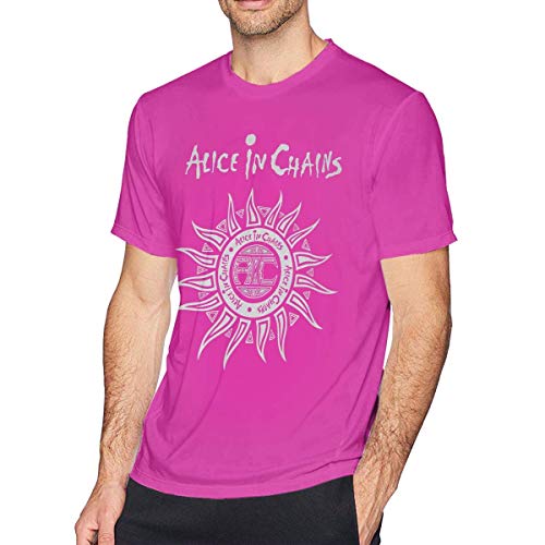 AYYUCY Camisetas y Tops Hombre Polos y Camisas Mens Fashion Alice in Chains T-Shirt Black