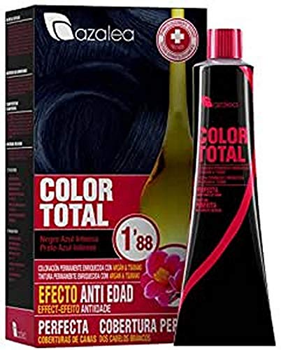Azalea Total Tinte Capilar Permanente, Color Negro Azul Intenso - 224 gr