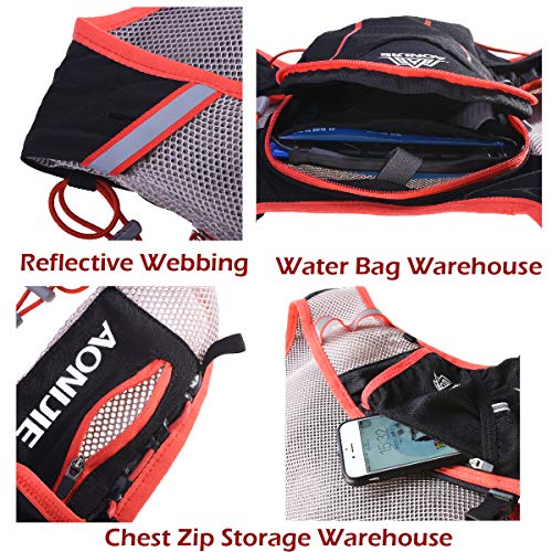Azarxis - Mochila de Hidratación Trail Running 5L Ligera Chaleco Ciclismo con Botella de Agua para Senderismo Escalada Corriente (con 2 * 500ml Botella Blanda, L/XL - 97-109 cm) Azarxis - Mochila de Hidratación Trail Running 5L Ligera Chaleco Ciclismo con Botella de Agua para Senderismo Escalada Corriente (con 2 * 500ml Botella Blanda, L/XL - 97-109 cm)