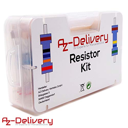 AZDelivery Kit de Resistencias 525 piezas, 0 Ohm – 1M Ohm compatible con Arduino con E-Book incluido!