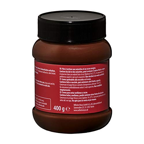 AZELA - Crema untable de cacao y avellana (6 unidades de 400 g)