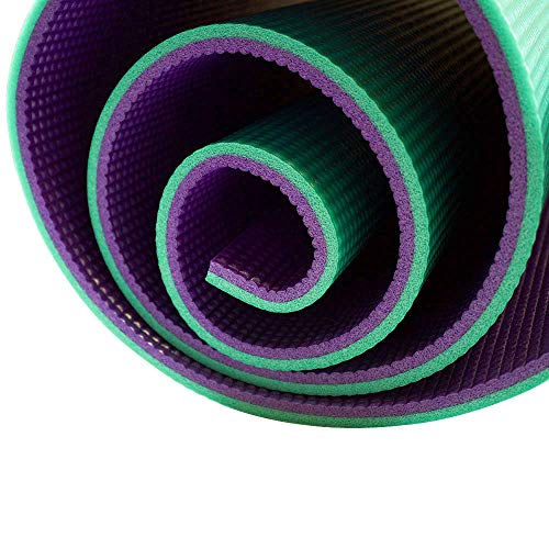 azorex Esterilla Yoga Espeso Antideslizante Alfombrilla de Yoga Espesor 10 mm Esterilla Pilates Esterilla Deporte con Correa de Hombro (Violeta Ancho 50cm, Espesor 10mm)