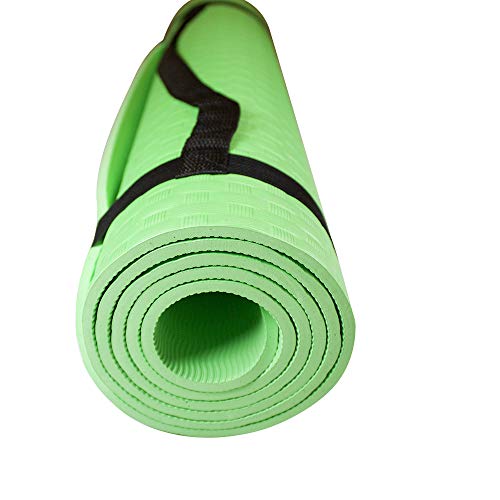 Azorex Esterilla Yoga Espeso Antideslizante Alfombrilla de Yoga Espesor 8/10 mm Esterilla Pilates Esterilla Deporte (Verde, Espesor 8mm Ancho 61cm)