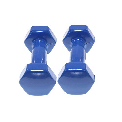 azorex Juego 2Pcs Mancuernas Pesas Antideslizantes Gimnasio Fitness Antirollo Mancuernas para Hacer Ejercicio 1-6KG Color Aleatorio (1KG)