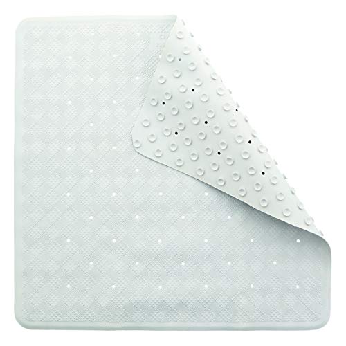 aztex Alfombra De Baño o Ducha con Clips De Ventosa, Vinilo - Alfombra de Ducha, Blanco aztex Alfombra De Baño o Ducha con Clips De Ventosa, Vinilo - Alfombra de Ducha, Blanco