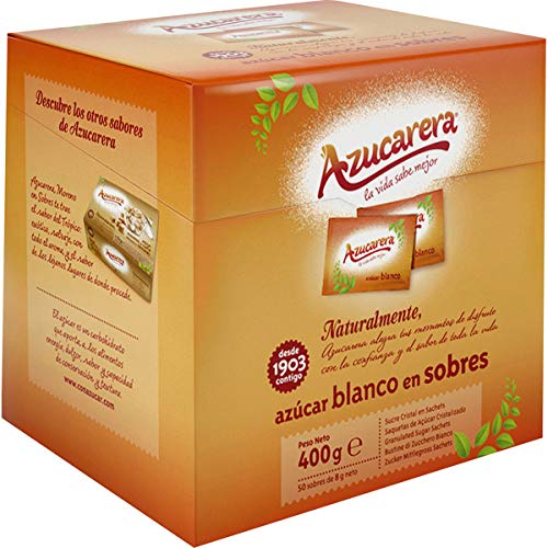 Azucarera AzĂșcar Blanco peso neto 400 g, 50 sobres Azucarera AzĂșcar Blanco peso neto 400 g, 50 sobres