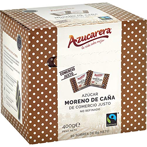 Azucarera - Estuche 50 sobres (8grs) de Azúcar Moreno 400 g