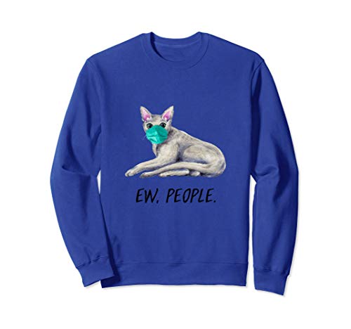 AZUL RUSO Gato Con Mascarilla Ew, People Sudadera