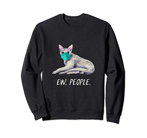 AZUL RUSO Gato Con Mascarilla Ew, People Sudadera