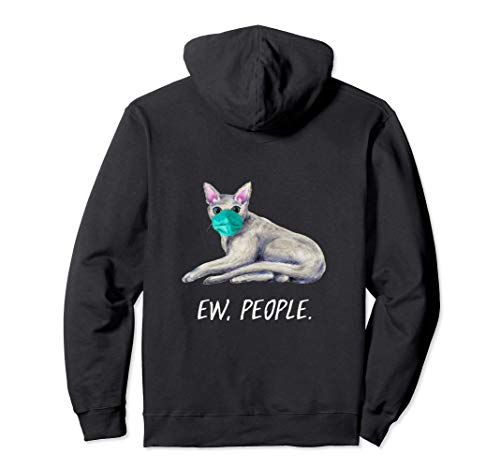 AZUL RUSO Gato Con Mascarilla Ew, People Sudadera con Capucha