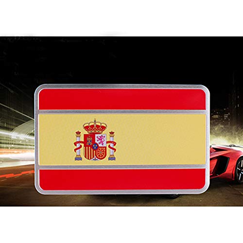 AzuNaisi Diseño de la Bandera de la Bandera del Coche de Metal 3D de la Etiqueta engomada Nacional Metal Signo Cualquier vehículo, camión, automóvil, Motocicleta España AzuNaisi Diseño de la Bandera de la Bandera del Coche de Metal 3D de la Etiqueta engomada Nacional Metal Signo Cualquier vehículo, camión, automóvil, Motocicleta España