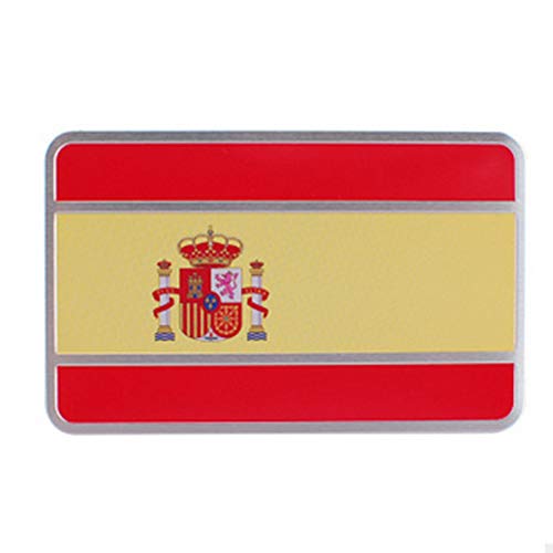 AzuNaisi Diseño de la Bandera de la Bandera del Coche de Metal 3D de la Etiqueta engomada Nacional Metal Signo Cualquier vehículo, camión, automóvil, Motocicleta España AzuNaisi Diseño de la Bandera de la Bandera del Coche de Metal 3D de la Etiqueta engomada Nacional Metal Signo Cualquier vehículo, camión, automóvil, Motocicleta España