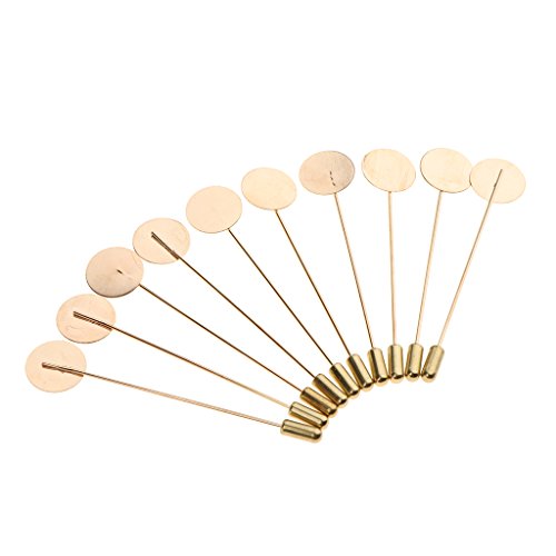 B Baosity 20Pcs DIY Broche de Cobre para Cuello de Camiseta Traje Estilo Sencillo de Diseño de Palo