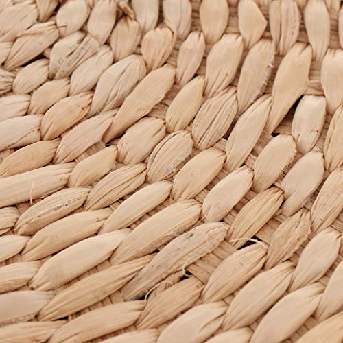 B Blesiya 12 Pulgadas Cojín De Piso Rústico Puf De Paja Asiento Meditación Otomana Decoración del Hogar - 30x30x20cm