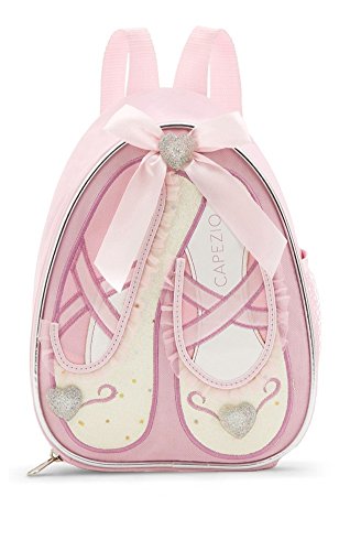 B122C E 14 - Mochila infantil para Ballet, diseño zapatillas de ballet, color rosa