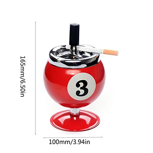 Ba30DEllylelly Cenicero de cigarrillos modelo de billar de Metal personalidad creativa Cenicero de billar giratorio con cubierta para Bar KTV decoración del hogar Ba30DEllylelly Cenicero de cigarrillos modelo de billar de Metal personalidad creativa Cenicero de billar giratorio con cubierta para Bar KTV decoración del hogar