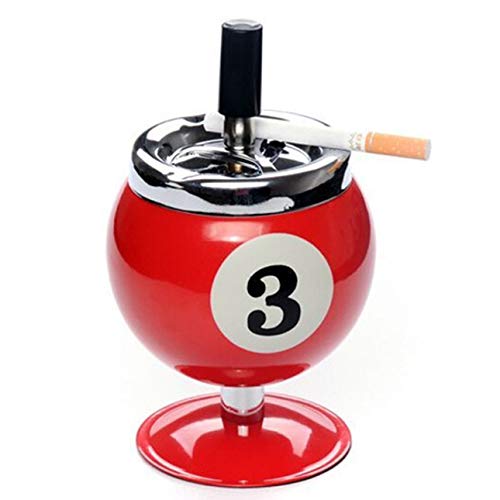 Ba30DEllylelly Cenicero de cigarrillos modelo de billar de Metal personalidad creativa Cenicero de billar giratorio con cubierta para Bar KTV decoración del hogar Ba30DEllylelly Cenicero de cigarrillos modelo de billar de Metal personalidad creativa Cenicero de billar giratorio con cubierta para Bar KTV decoración del hogar