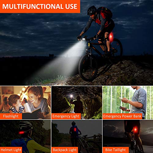 Babacom Luz Bicicleta, Luces Bicicleta USB Recargable con 5 Modos, IPX5 Impermeable Alta Potencia Luz Delantera Bicicleta y Luz Trasera Bicicleta para Ciclismo de Carretera Seguridad en La Noche Babacom Luz Bicicleta, Luces Bicicleta USB Recargable con 5 Modos, IPX5 Impermeable Alta Potencia Luz Delantera Bicicleta y Luz Trasera Bicicleta para Ciclismo de Carretera Seguridad en La Noche