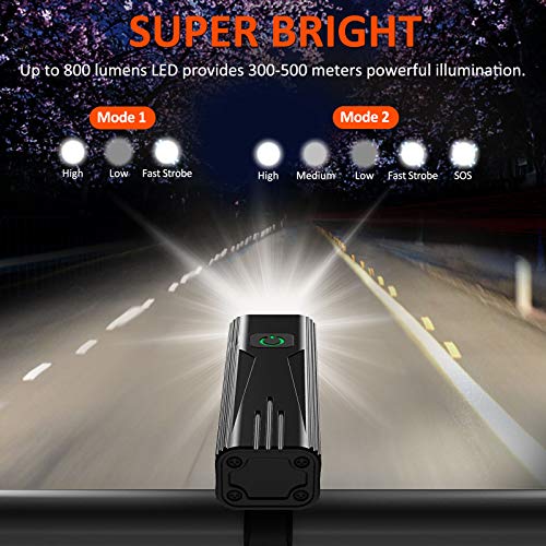 Babacom Luz Bicicleta, Luces Bicicleta USB Recargable con 5 Modos, IPX5 Impermeable Alta Potencia Luz Delantera Bicicleta y Luz Trasera Bicicleta para Ciclismo de Carretera Seguridad en La Noche Babacom Luz Bicicleta, Luces Bicicleta USB Recargable con 5 Modos, IPX5 Impermeable Alta Potencia Luz Delantera Bicicleta y Luz Trasera Bicicleta para Ciclismo de Carretera Seguridad en La Noche