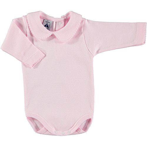 BABIDU Body Cuello Algodon, Rosa, 1 Mes Bebe-Unisex