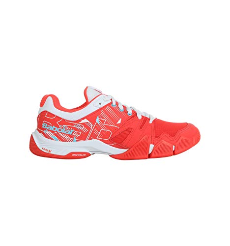 BABOLAT PULSA Women, Zapatillas de Tenis Mujer, Hibiscus/White, 38 EU