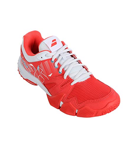 BABOLAT PULSA Women, Zapatillas de Tenis Mujer, Hibiscus/White, 38 EU