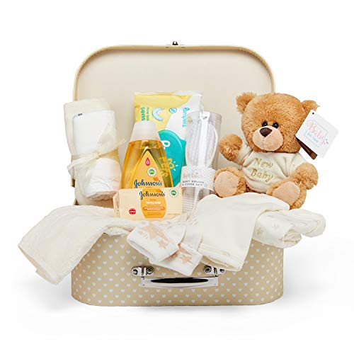 Baby Gift Set - Neutral Hamper Full of Baby Products in Cream Keepsake Box Baby Gift Set - Neutral Hamper Full of Baby Products in Cream Keepsake Box