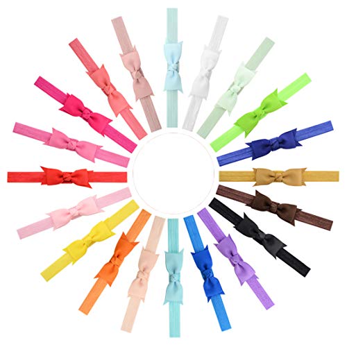 Baby Girls diadema arcos de pelo acanalado cinturón Stretch Bowknot para bebés niños pequeños 20pcs Baby Girls diadema arcos de pelo acanalado cinturón Stretch Bowknot para bebés niños pequeños 20pcs