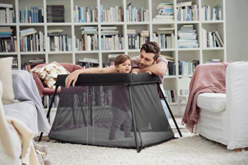 BabyBjörn Cuna de viaje Light + Sábana Ajustable, Negro BabyBjörn Cuna de viaje Light + Sábana Ajustable, Negro