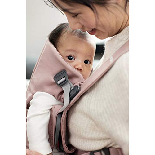 BabyBjörn Mochila Porta Bebé Mini, Cotton, Rosa Palo BabyBjörn Mochila Porta Bebé Mini, Cotton, Rosa Palo