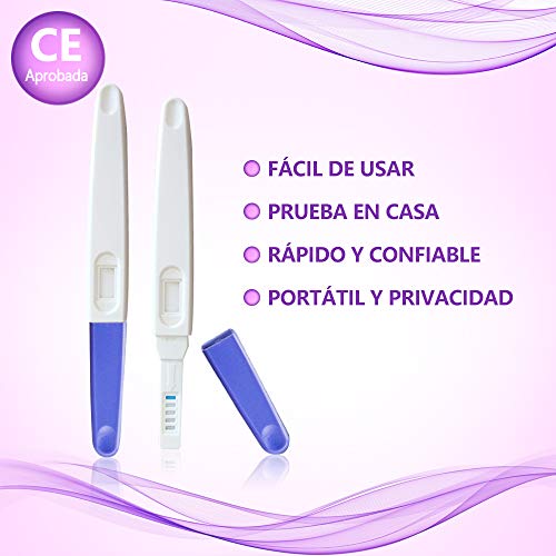 Babycolor Test de Embarazo Ultrasensible, 5 Pruebas de Embarazo alta Sensibilidad 10 mIU/ml, HCG Test 99% de precisión