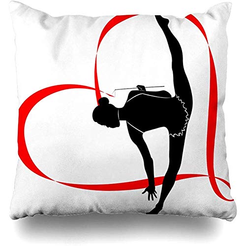 Babydo Fundas De Almohada De Tiro Gimnasio Acrobacia Deportes Gimnasia Rítmica Resumen Salud Recreación Cuidado del Cuerpo Carácter Fundas De Salto Silla Suave De 45X45 Cm Impreso Dormit