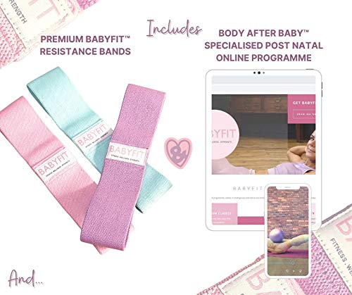 BabyFit – Set de regalo de fitness para recién nacidos y futuros mamás y bebés, incluye bandas BabyFit, programa de fitness B.A.B. y Baby Grow