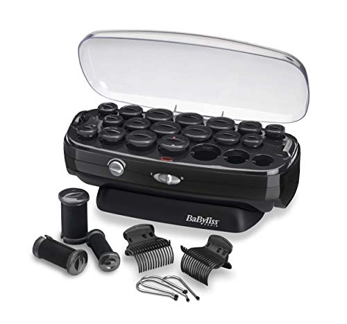 BaByliss RS035E Set de rulos térmicos de cerámica 20 rulos, 8 grandes de 32 mm, 6 medianos de 26mm, 6 pequeños de 19mm, 10 pinzas grandes, 20 horquillas para ondas y rizos duraderos y con volumen