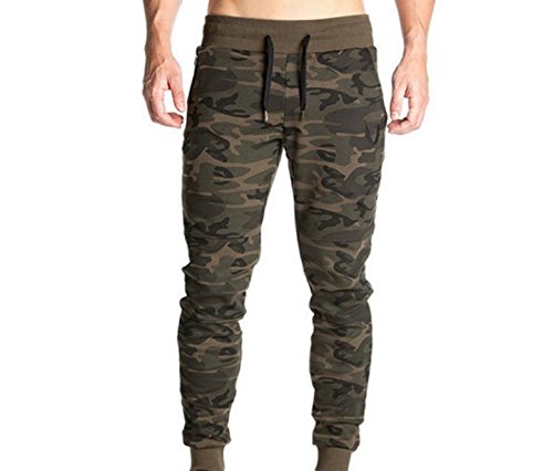 Babysbreath Pantalones Cortos Hombres Camuflaje Parte Inferior Cerrada Caliente Casual Slim Gym Running Sports Active Joggers Tracksuit L