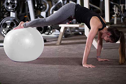 Babz Fitness vanz Shop Plata 65 cm Anti-Burst Gym Fitness Yoga Pelota Suiza Ejercicios Embarazo Parto con Bomba