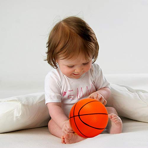 BACIVIC - 6 pelotas de juguete, Softball para los más pequeños, baloncesto, fútbol, tenis, alivio del estrés para niños, con bomba, para bebés a partir de 3 meses, multicolor