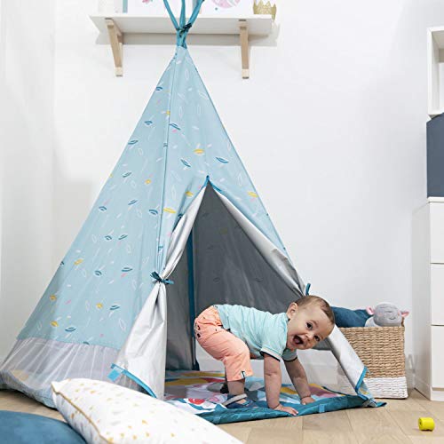 Badabulle Tipi Jungle infantil Anti-Uv FPS 50+ Colchoneta impermeable Evolutiva 100x100x120 cm - Tipi Jungle infantil Anti-Uv FPS 50+