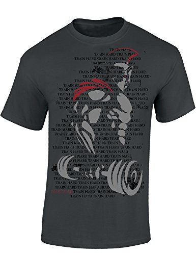 Baddery Camiseta: Train Hard Spartan/Bodybuilding/Fisico-Culturismo/Gimnasio/Gym/Músculo/Trabajo/T-Shirt Unisex/Regalo para Culturista (3XL) Baddery Camiseta: Train Hard Spartan/Bodybuilding/Fisico-Culturismo/Gimnasio/Gym/Músculo/Trabajo/T-Shirt Unisex/Regalo para Culturista (3XL)
