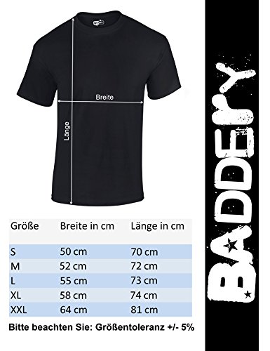 Baddery Camiseta: Train Hard Spartan/Bodybuilding/Fisico-Culturismo/Gimnasio/Gym/Músculo/Trabajo/T-Shirt Unisex/Regalo para Culturista (3XL)