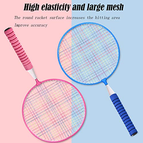 Bádminton Niños Raqueta Deportiva Artículos Setlight Peso Bádminton Racket Set2 Badminton Racquets Y 3 Shirtlecocks - Adultos Y Kids Backyard Juego,Azul