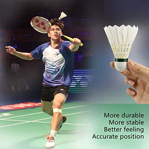 Bádminton,Buluri 12-Pack Bolas de bádminton natural de pluma de ganso de alta velocidad con gran elasticidad y durabilidad para deportes al aire libre de interior Ejercicio Juegos Bádminton,Buluri 12-Pack Bolas de bádminton natural de pluma de ganso de alta velocidad con gran elasticidad y durabilidad para deportes al aire libre de interior Ejercicio Juegos
