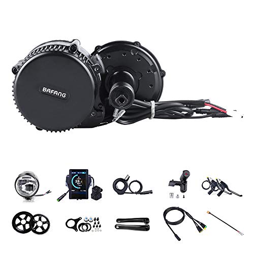 Bafang Bicicleta eléctrica BBS01B 48V 750W Kit de conversión de Bicicleta de montaña con Motor Central Bicicleta de EBike con batería de 48V 11.6/17.5Ah Hailong/Portaequipajes Batería