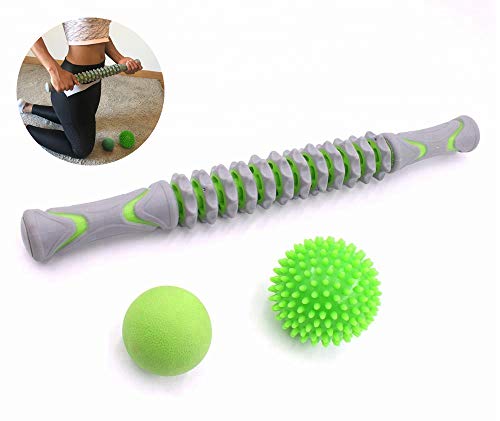 Bafeat Pro | Rodillo de masaje muscular palo con 2 pelotas Lacrosse | Liberación miofascial | Set completo para dolor de pies, piernas, espalda y cuello.+ Ebook con instrucciones de uso. Bafeat Pro | Rodillo de masaje muscular palo con 2 pelotas Lacrosse | Liberación miofascial | Set completo para dolor de pies, piernas, espalda y cuello.+ Ebook con instrucciones de uso.