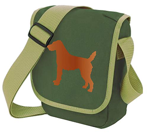 Bag Pixie Patterdale Terrier - Bolso bandolera para perro, diseño de silueta, color Verde, talla Small/Medium