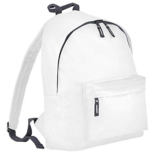 Bagbase - Mochila modelo Junior Fashion (14 litros) (Talla Única/Blanco/grafito)