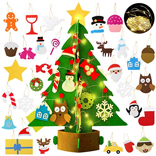 Bageek árbol de navidad de fieltro diy,3D Árbol de Navidad Artificial de Fieltro DIY Fieltro Árbol de Navidad para Niños DIY del árbol de Navidad Decoración Bageek árbol de navidad de fieltro diy,3D Árbol de Navidad Artificial de Fieltro DIY Fieltro Árbol de Navidad para Niños DIY del árbol de Navidad Decoración